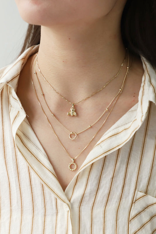 Honeybee Mumford's Twisted Detail Necklace Three-Piece Set