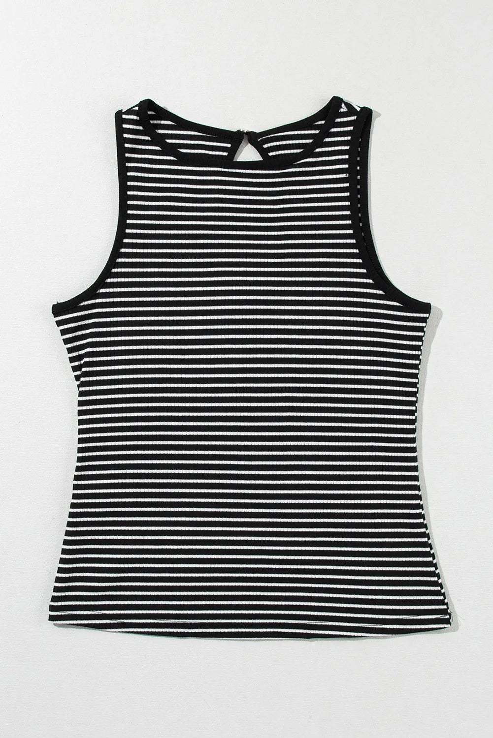 Honeybee Mumford's Cutout Striped Round Neck Tank