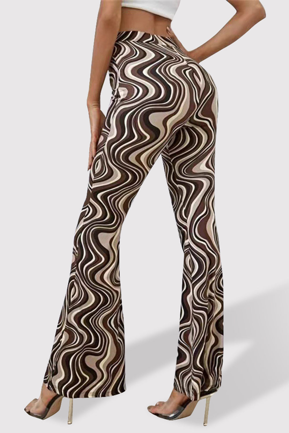 Honeybee Mumford's Printed High Waist Flare Pants