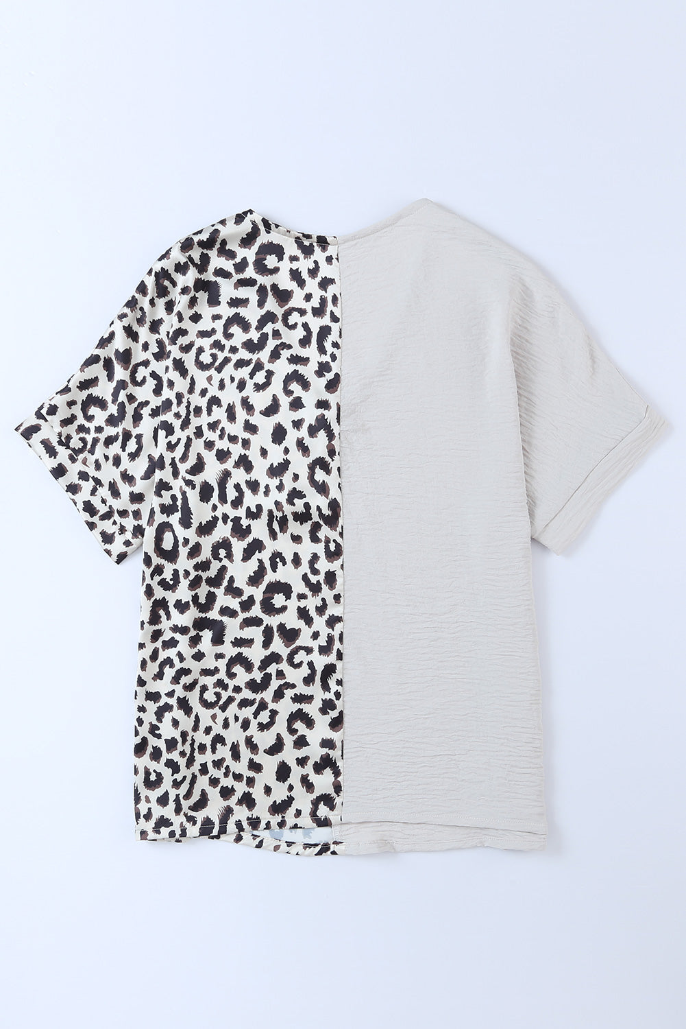 Honeybee Mumford's Leopard Color Block V-Neck Blouse