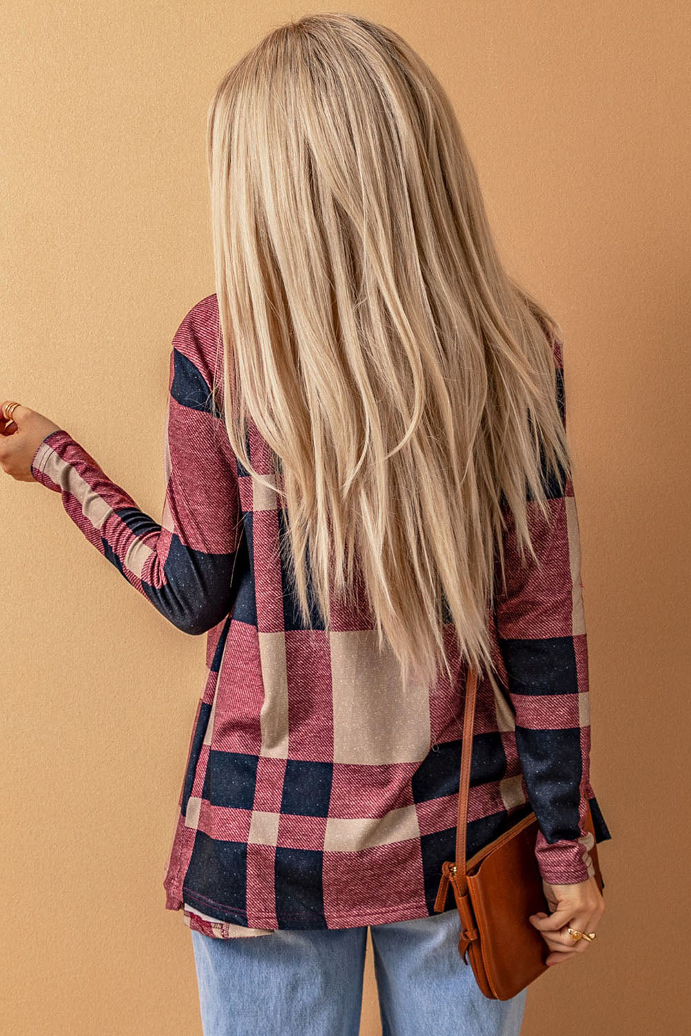 Honeybee Mumford's Plaid Open Front Cardigan