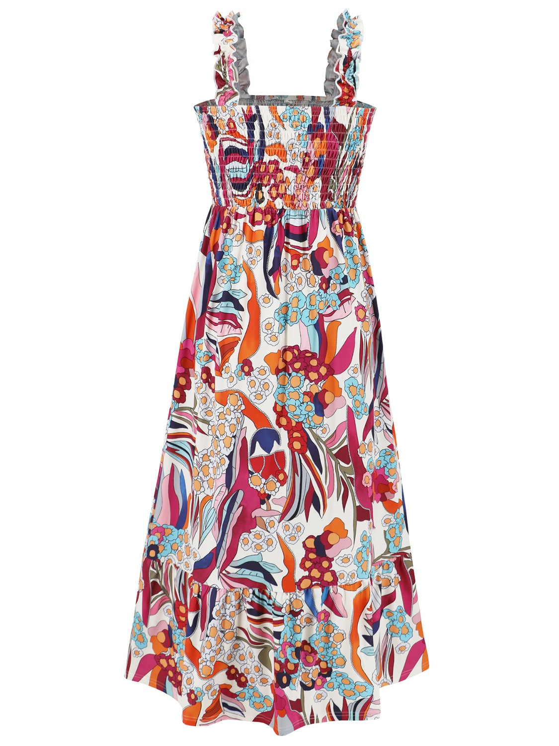 Honeybee Mumford's Smocked Printed Square Neck Sleeveless Dress