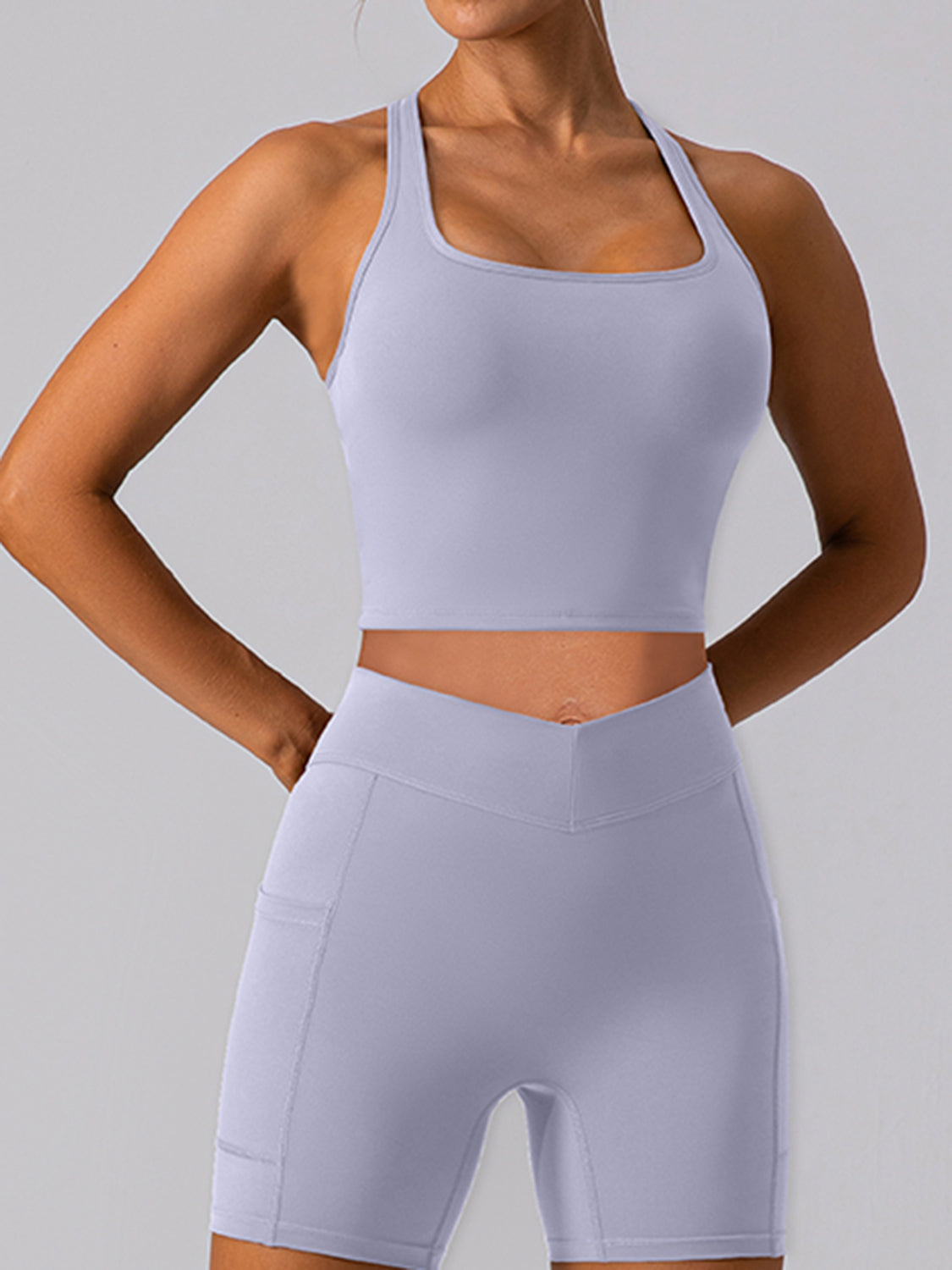 Honeybee Mumford's Square Neck Racerback Cropped Tank