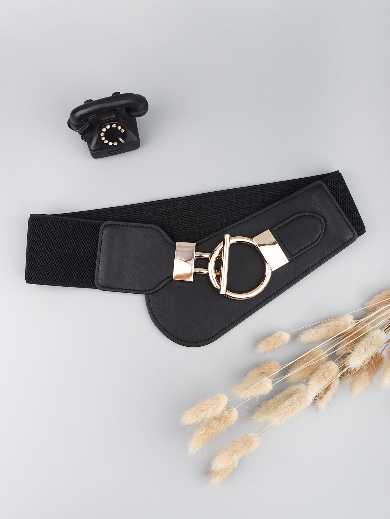 Honeybee Mumford's Elastic Wide Belt with Buckle