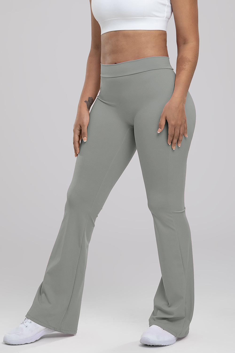 Honeybee Mumford's Ruched High Waist Bootcut Active Pants