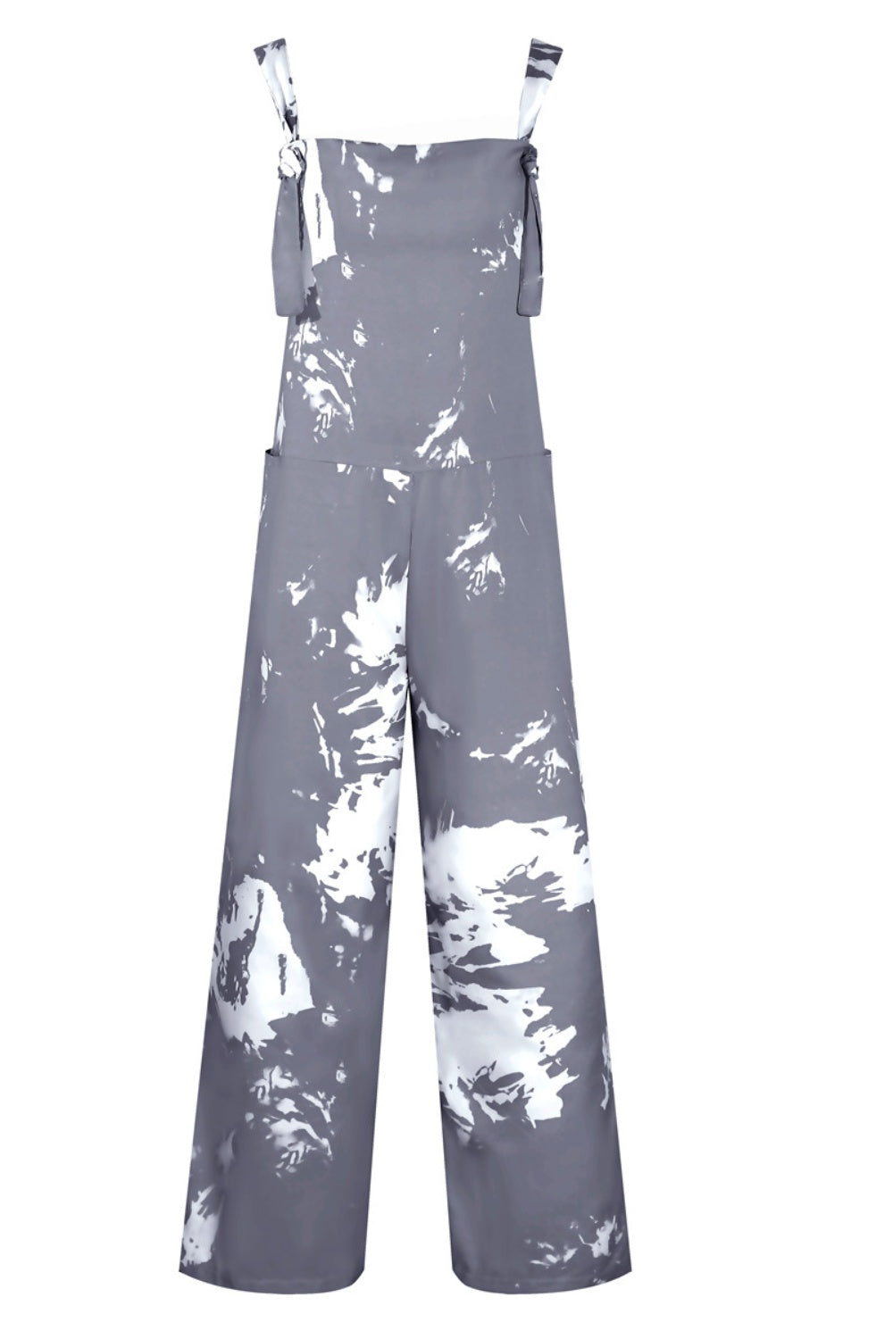 Honeybee Mumford's Pocketed Tie-Dye Wide Strap Overalls