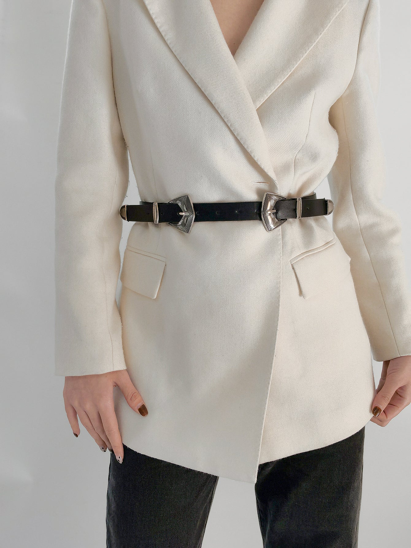 Honeybee Mumford's Double Buckle Leather Belt