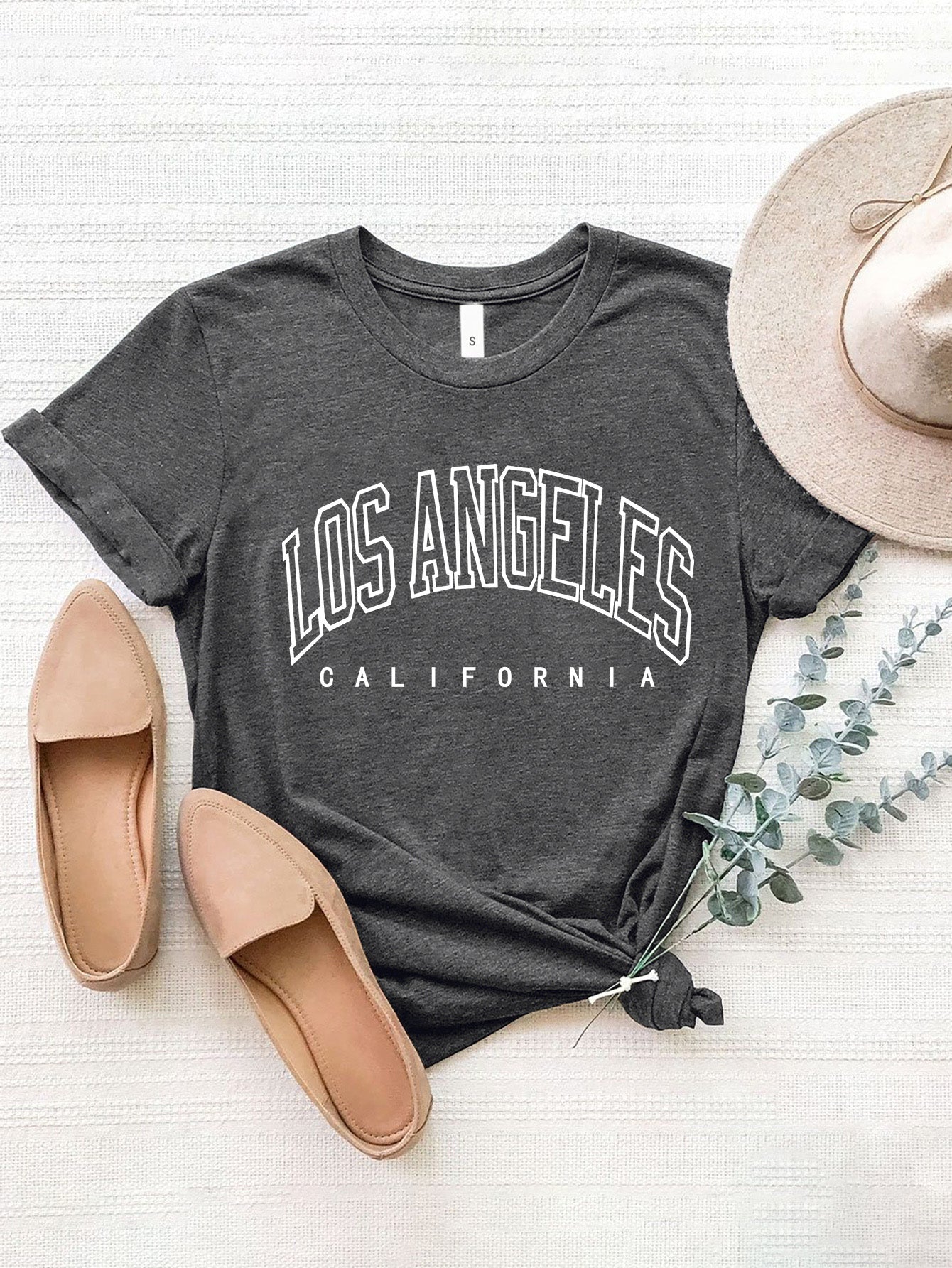 Honeybee Mumford's LOS ANGELES CALIFORNIA Round Neck T-Shirt