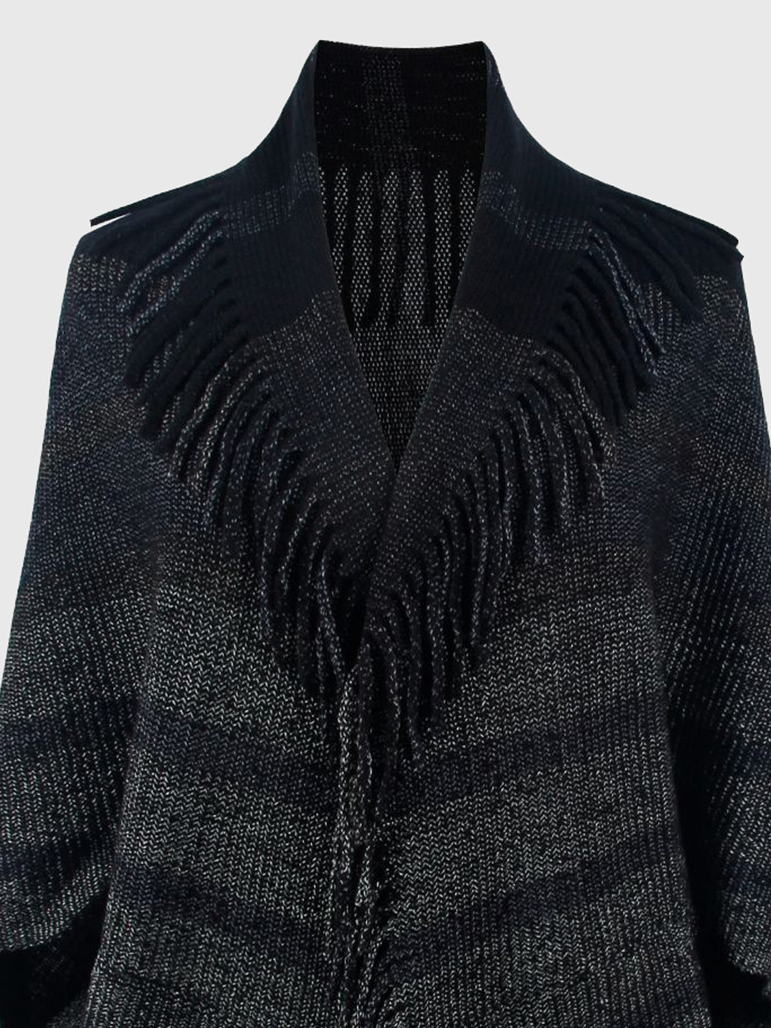 Honeybee Mumford's Fringe Detail Open Front Poncho