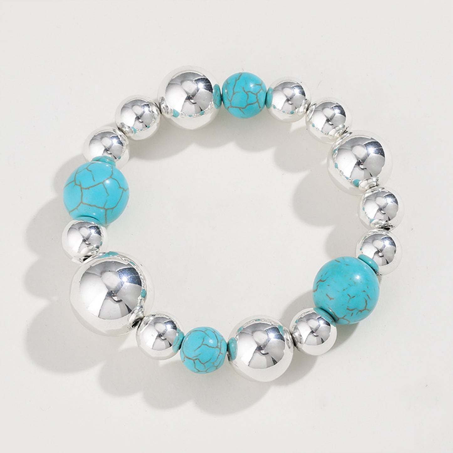 honeybee Mumford's Turquoise Alloy Beaded Bracelet