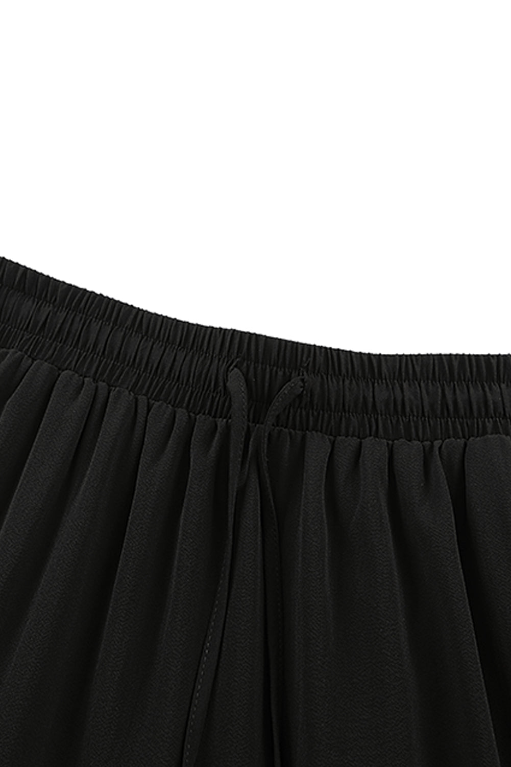 Honeybee Mumford's Black Frill Tiered Drawstring Waist Maxi Skirt