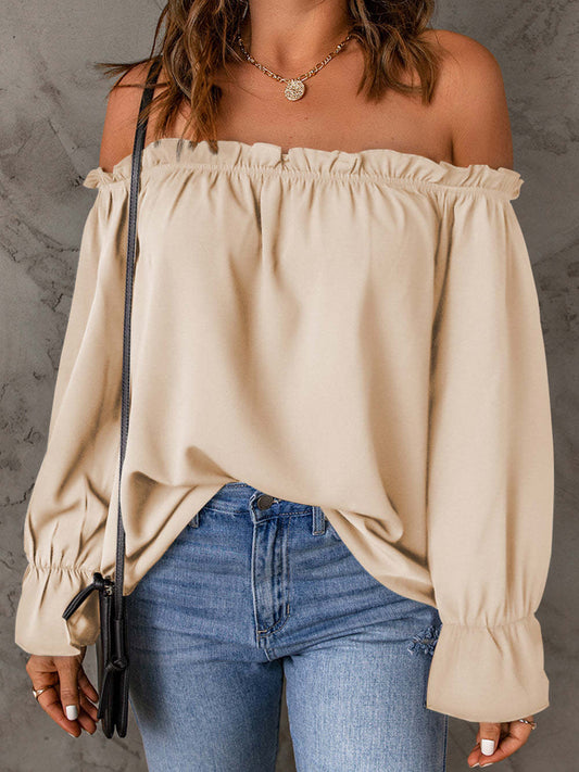 Honeybee Mumford's Off-Shoulder Flounce Sleeve Blouse