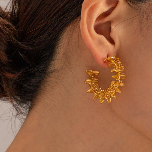 honeybee Mumford's 18K Gold-Plated C-Hoop Earrings