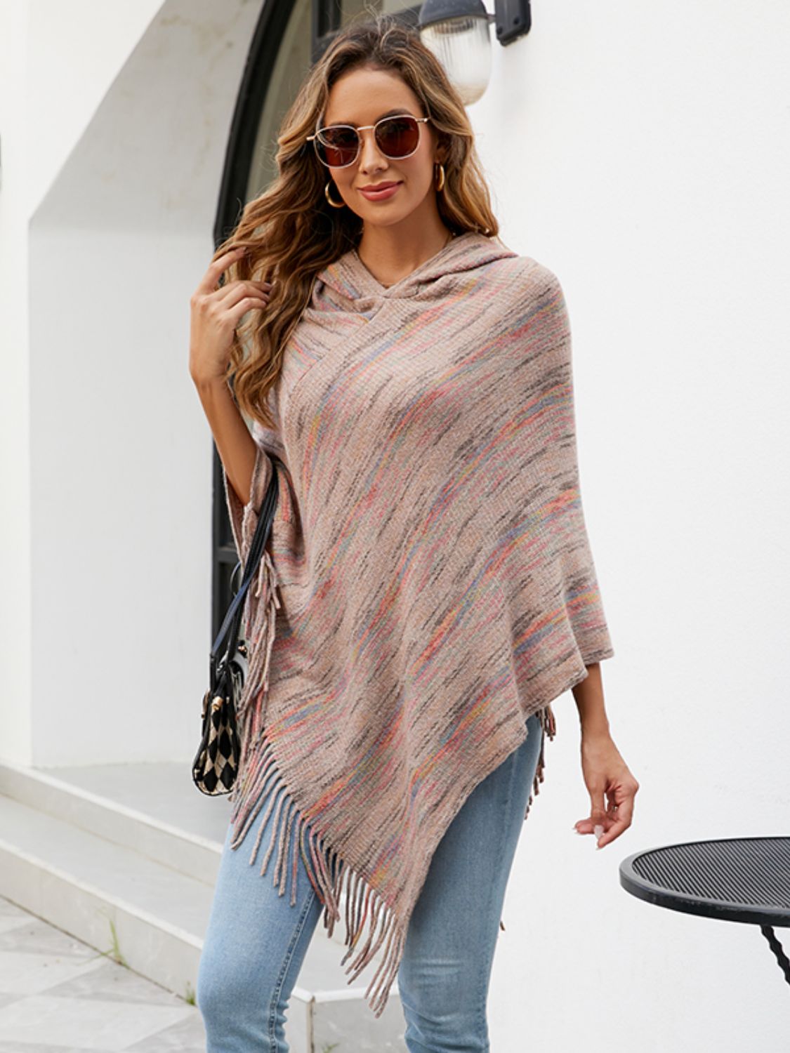 Honeybee Mumford's Fringe Hem Hooded Poncho