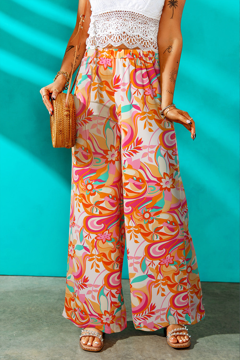 Honeybee Mumford's Floral Wide Leg Pants