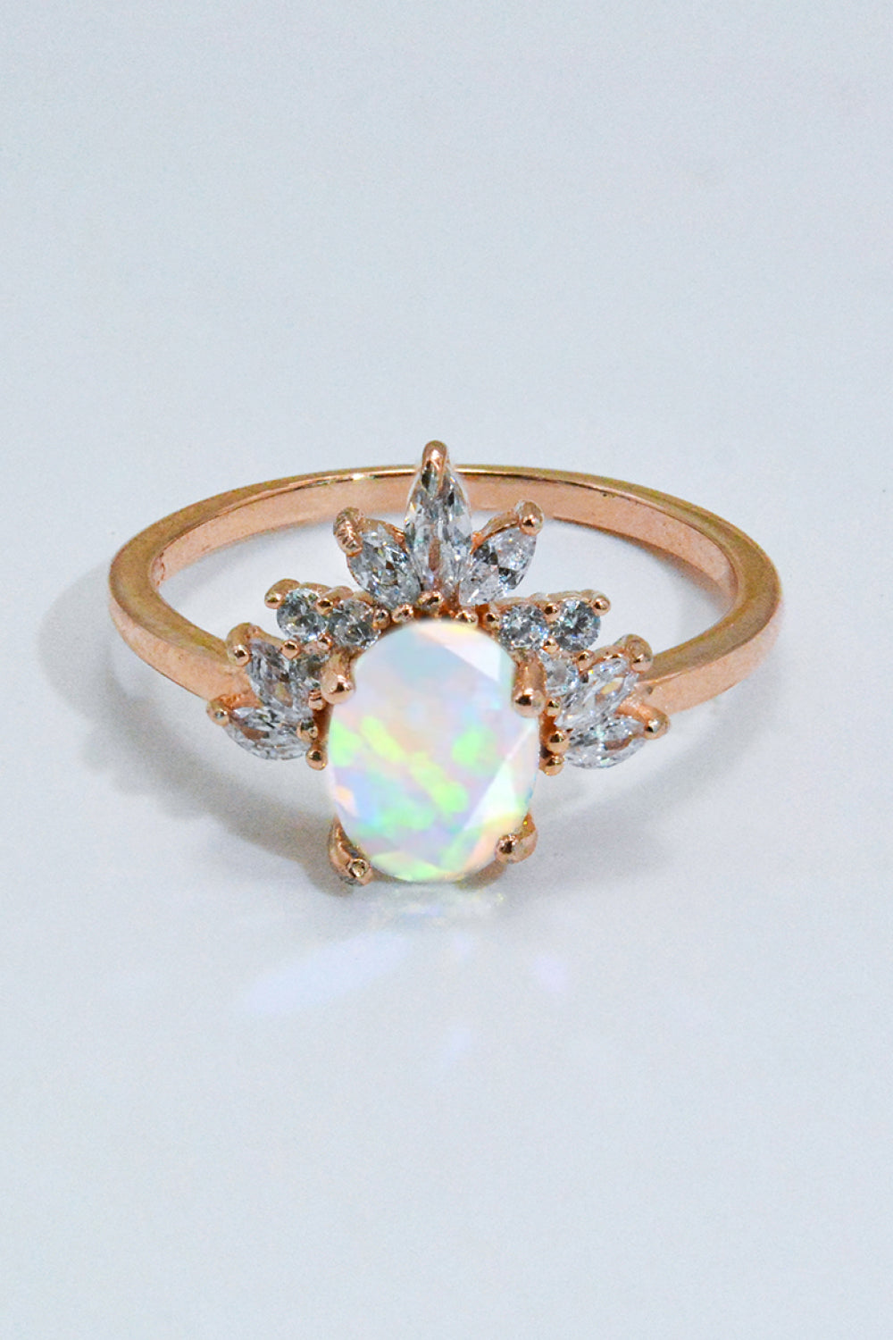 Honeybee Mumford's 18k rose gold-plated polished Sterling Silver Opal Ring