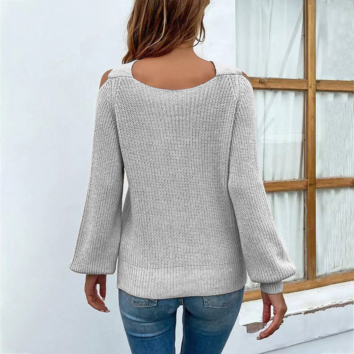 Honeybee Mumford's Crisscross Cold-Shoulder Sweater