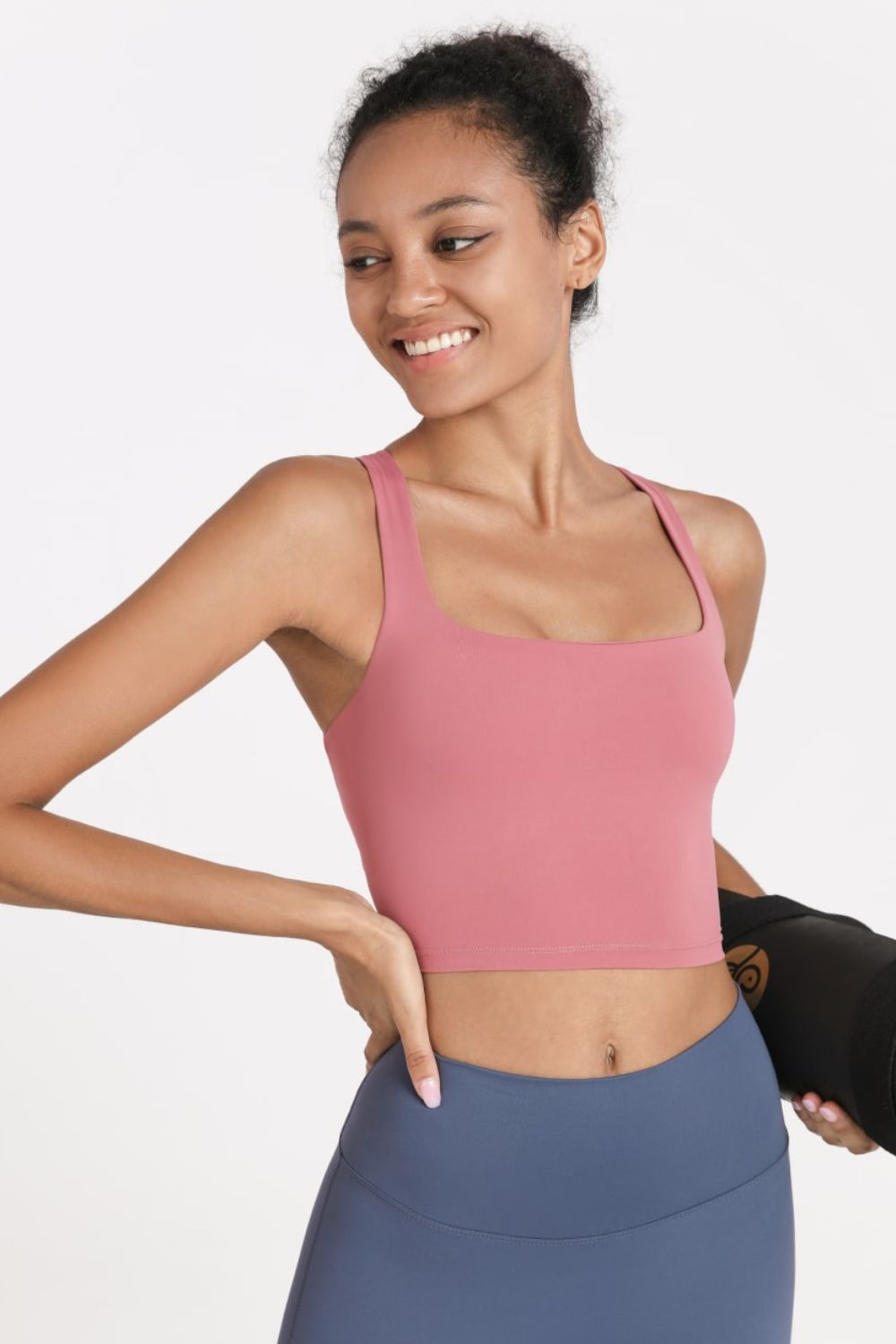 Honeybee Mumford's Crisscross Open Back Cropped Sports Cami