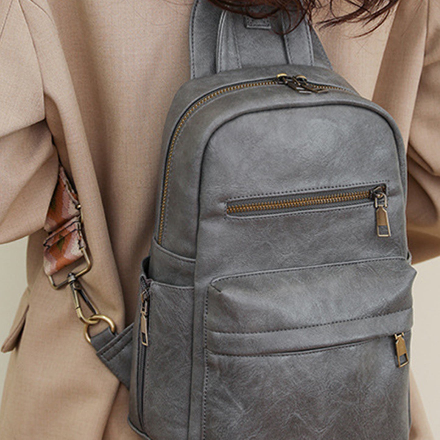 honeybee Mumford's Medium Leather Backpack