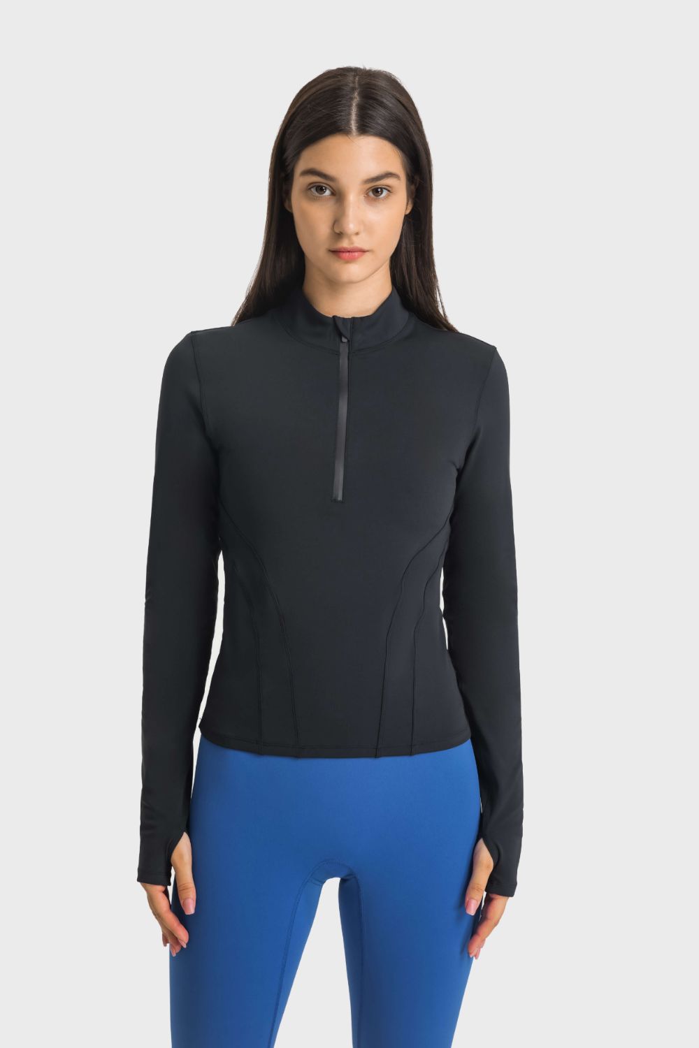 Honeybee Mumford's Half Zip Thumbhole Sleeve Sports Top