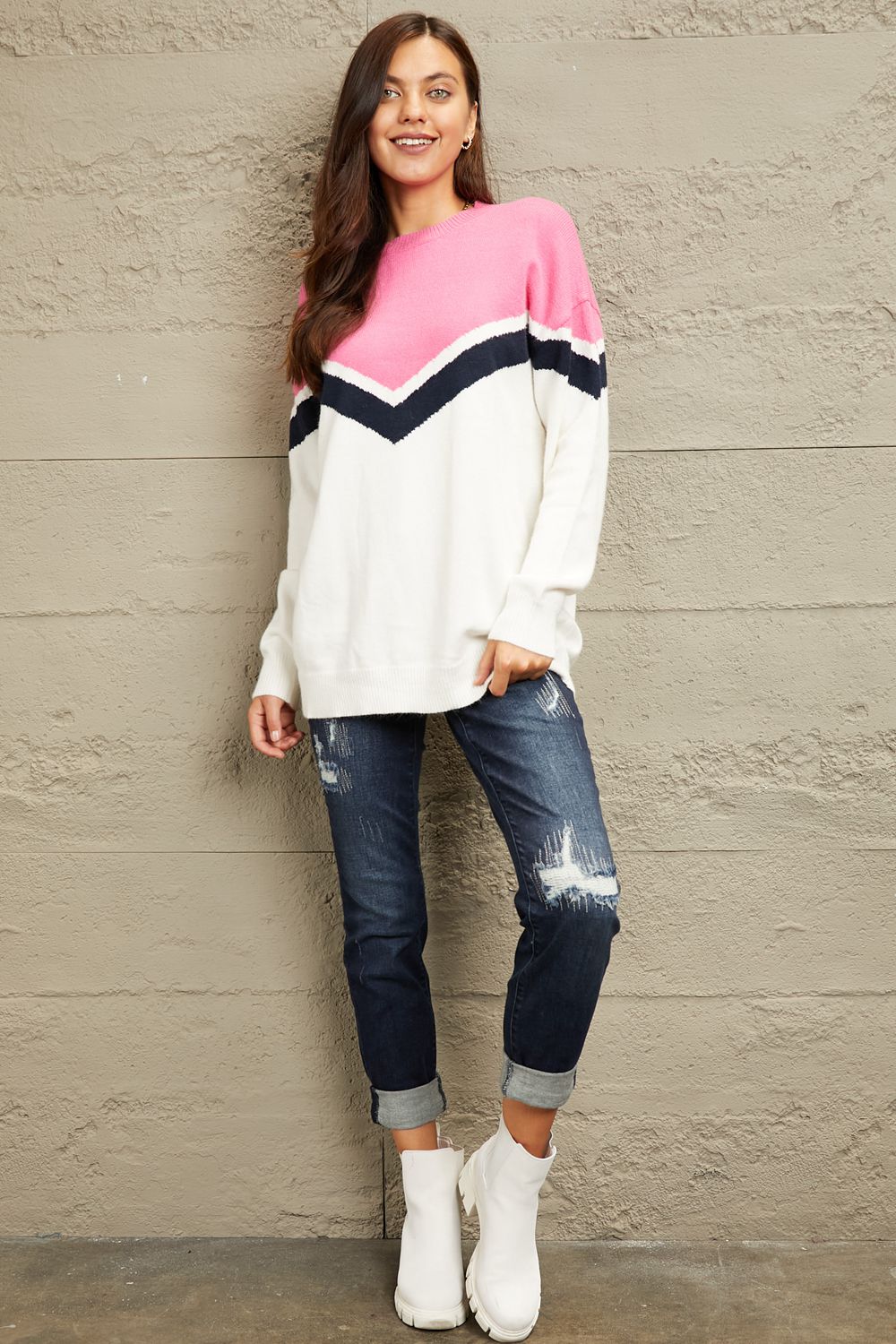 Honeybee Mumford's Chevron Pullover Sweater