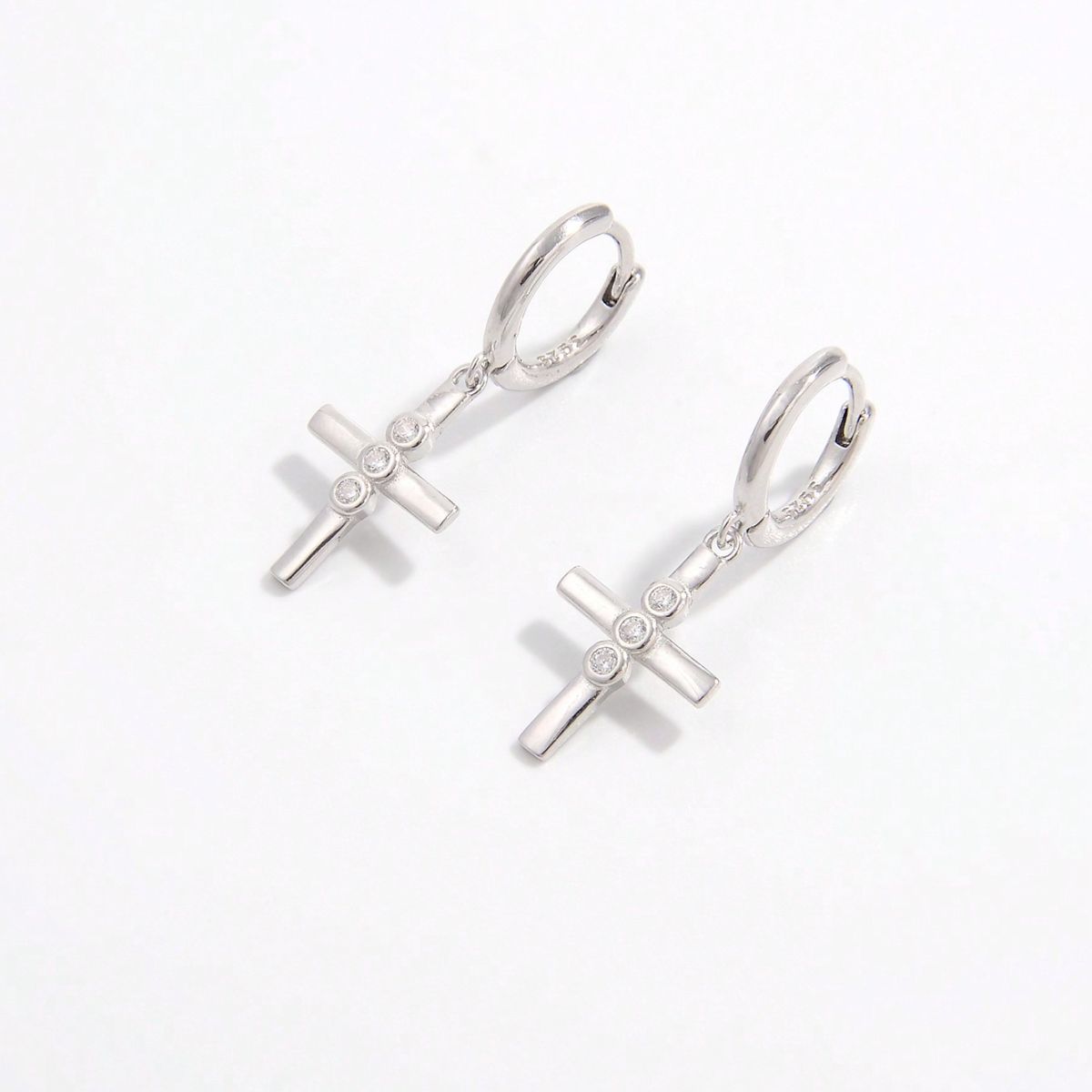 honeybee Mumford's Sterling Silver Cross Earrings