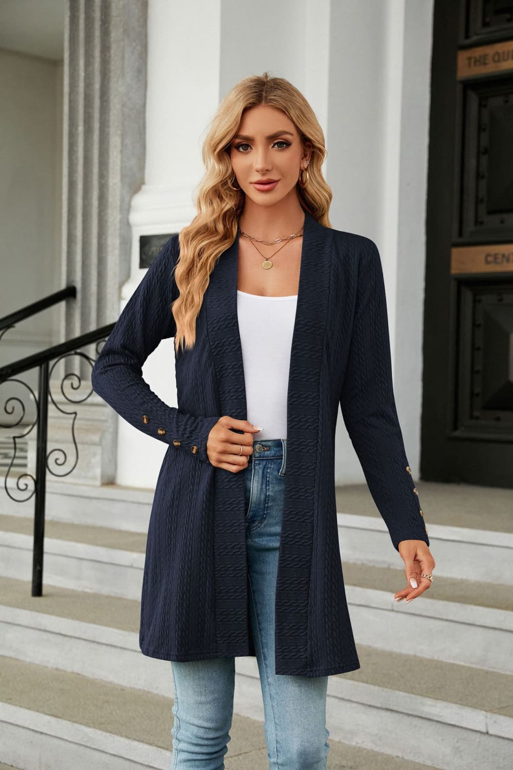 Honeybee Mumford's Long Sleeve Open Front Cardigan