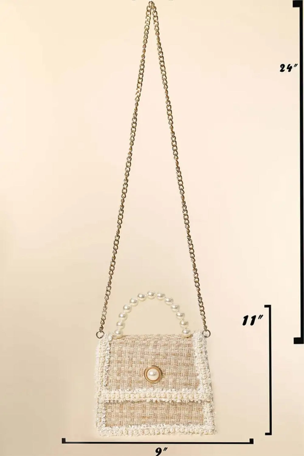 Honeybee Mumford's Pearly Trim Woven Handbag