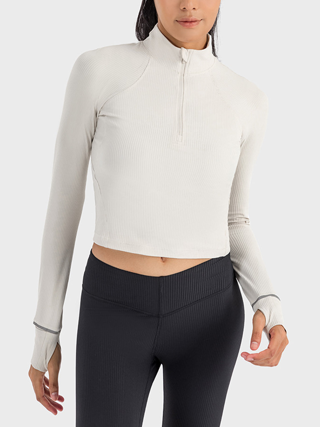 Honeybee Mumford's Mock Neck Half Zip Long Sleeve Sport Top