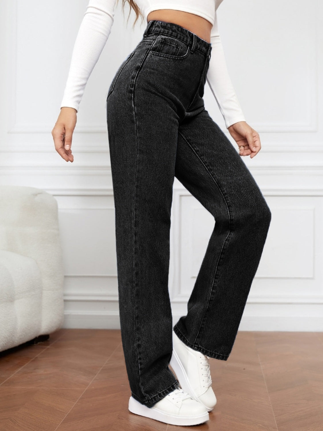 Honeybee Mumford's High Waist Straight Jeans