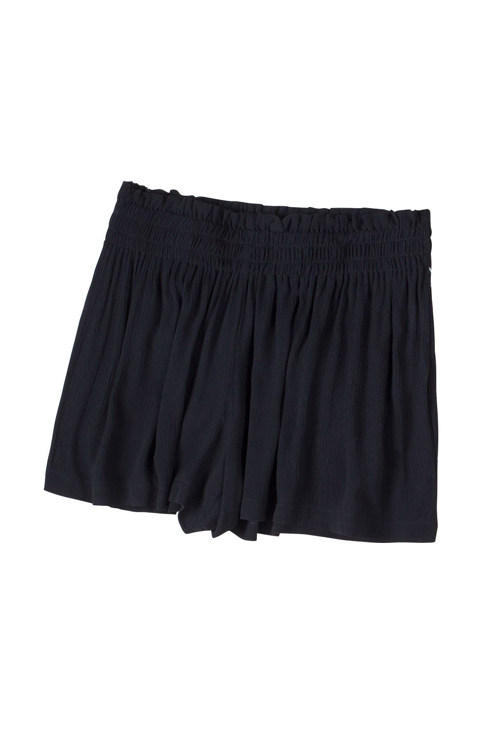 Honeybee Mumford's Black Smocked High Waist Shorts