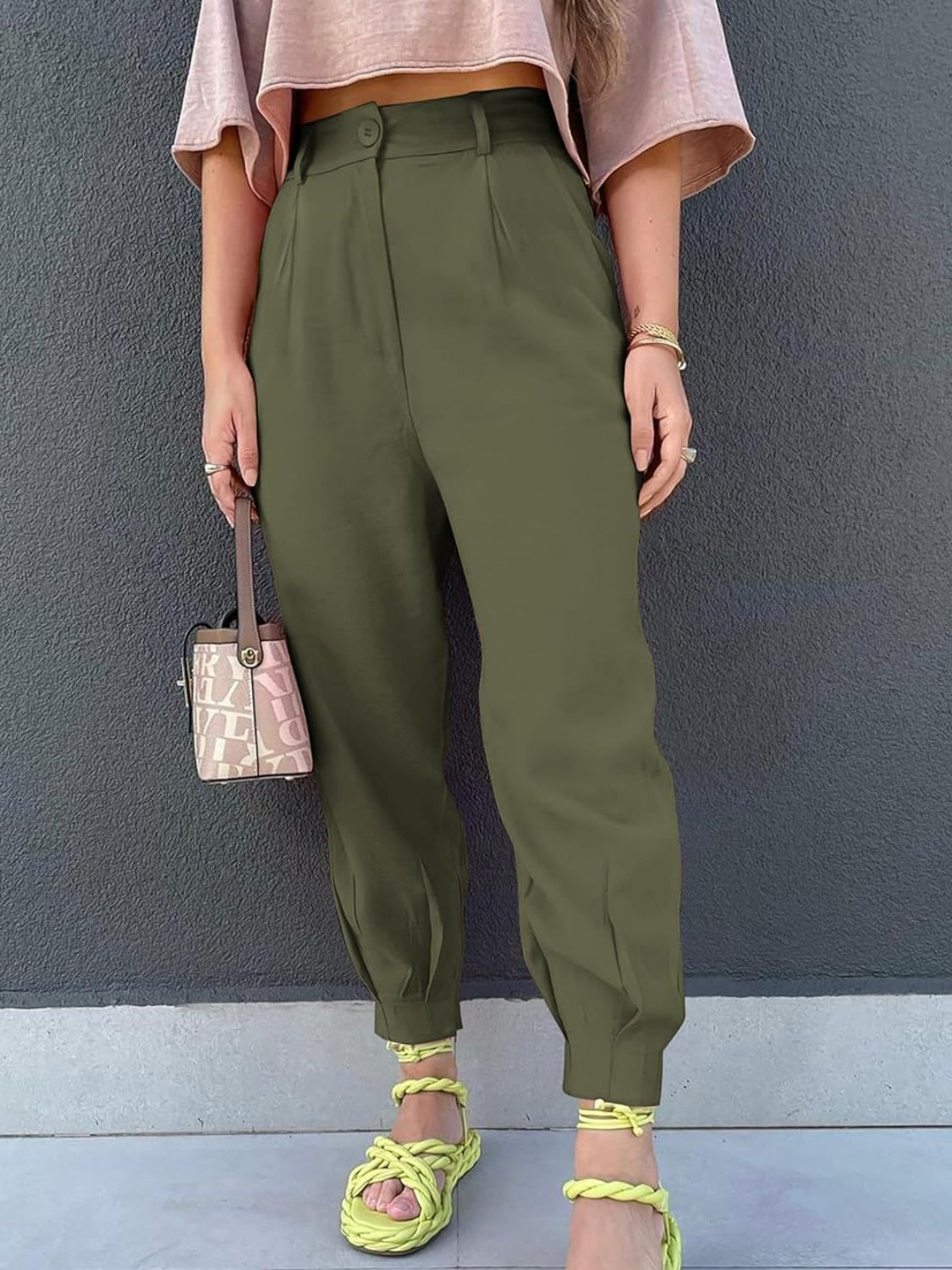 Honeybee Mumford's High Waist Cropped Pants