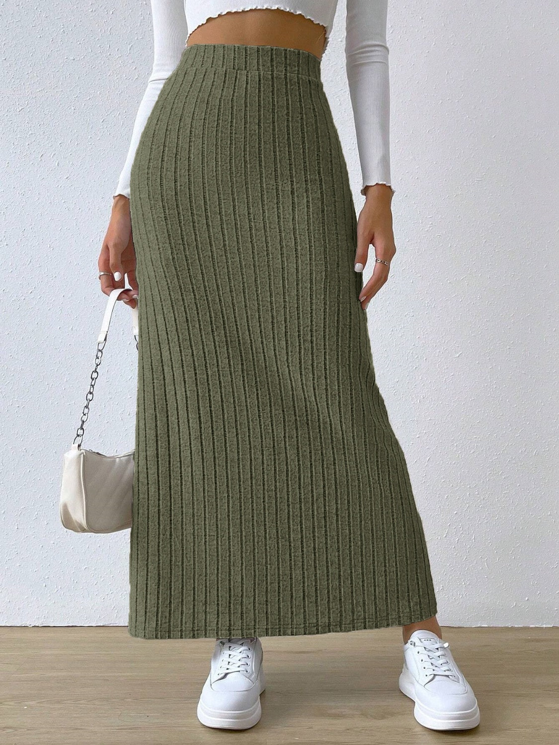 Honeybee Mumford's Slit High Waist Skirt