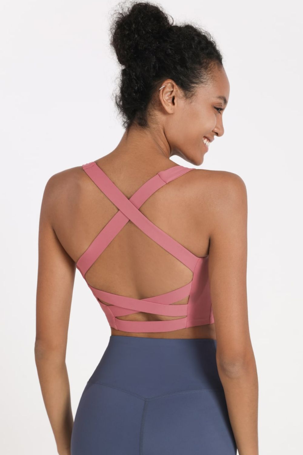 Honeybee Mumford's Crisscross Open Back Cropped Sports Cami