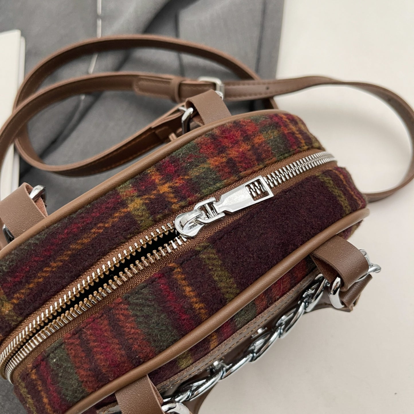 Honeybee Mumford's Plaid Crossbody Bag