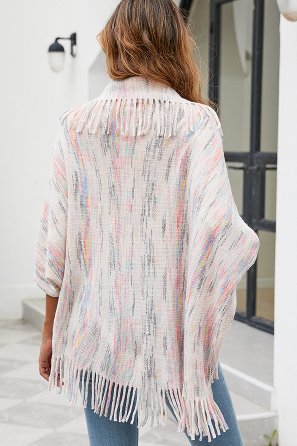 Honeybee Mumford's Fringe Detail Printed Poncho