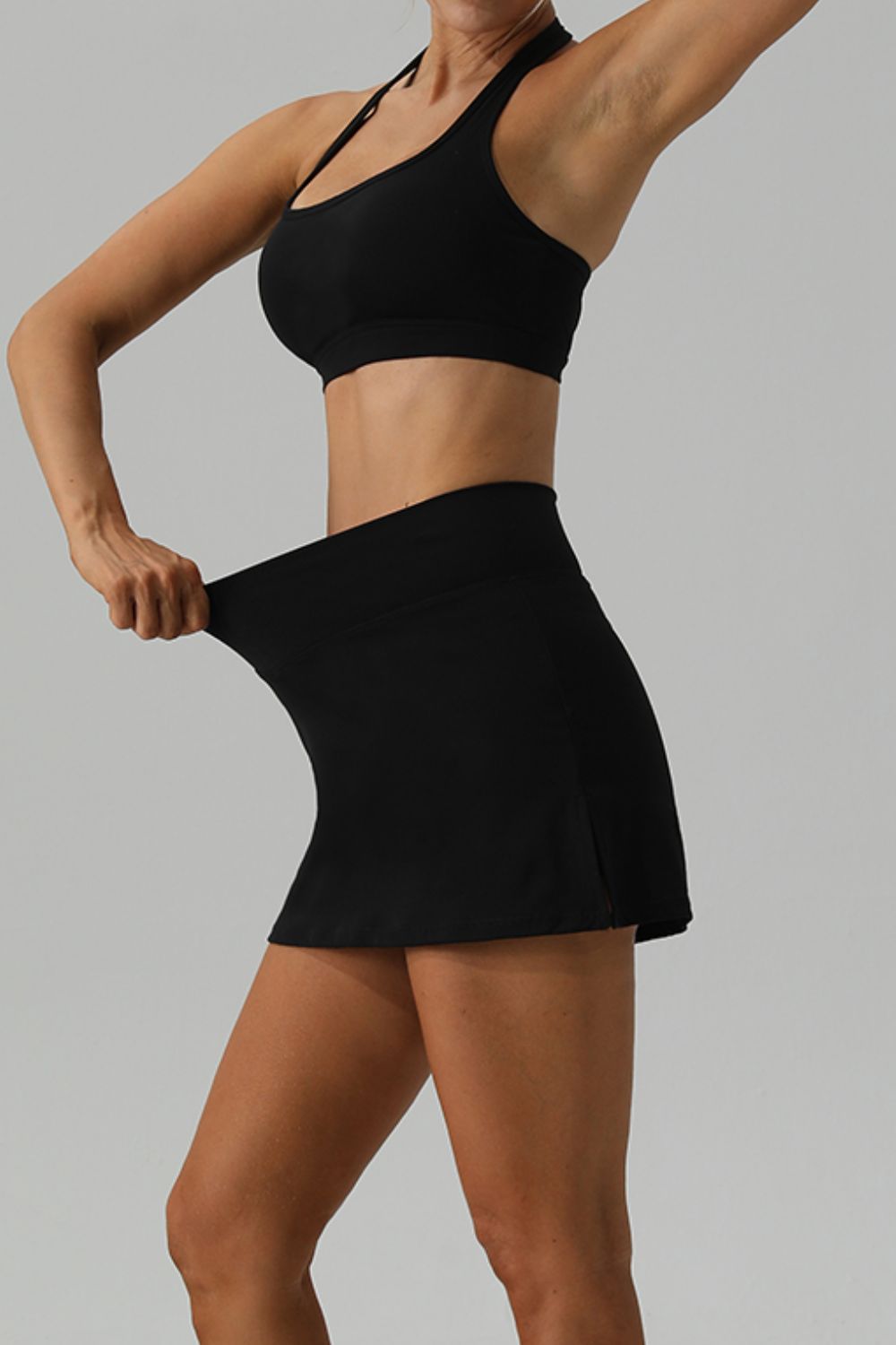 Honeybee Mumford's Halter Neck Tank and Slit Skirt Active Set