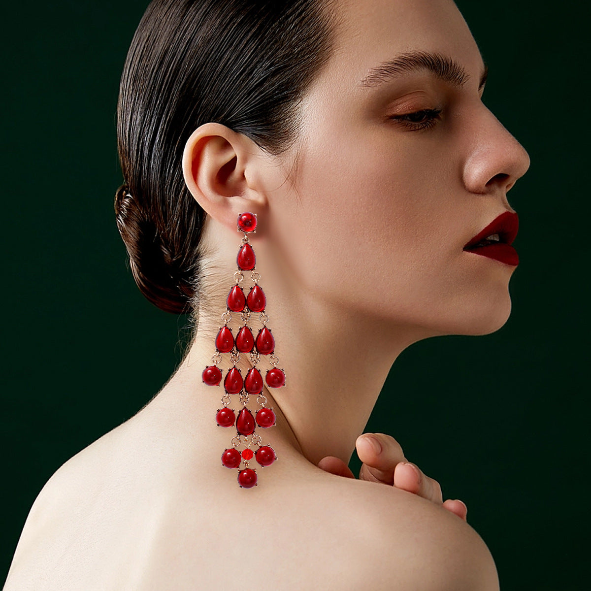 honeybee Mumford's Alloy & Rhinestone Teardrop Earrings