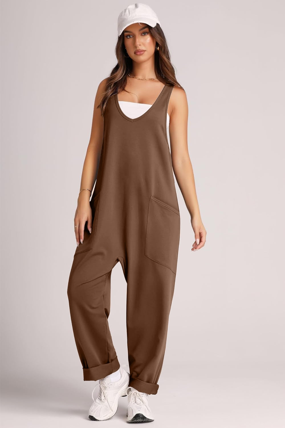 Honeybee Mumford's Wide Strap Jumpsuit with Pockets