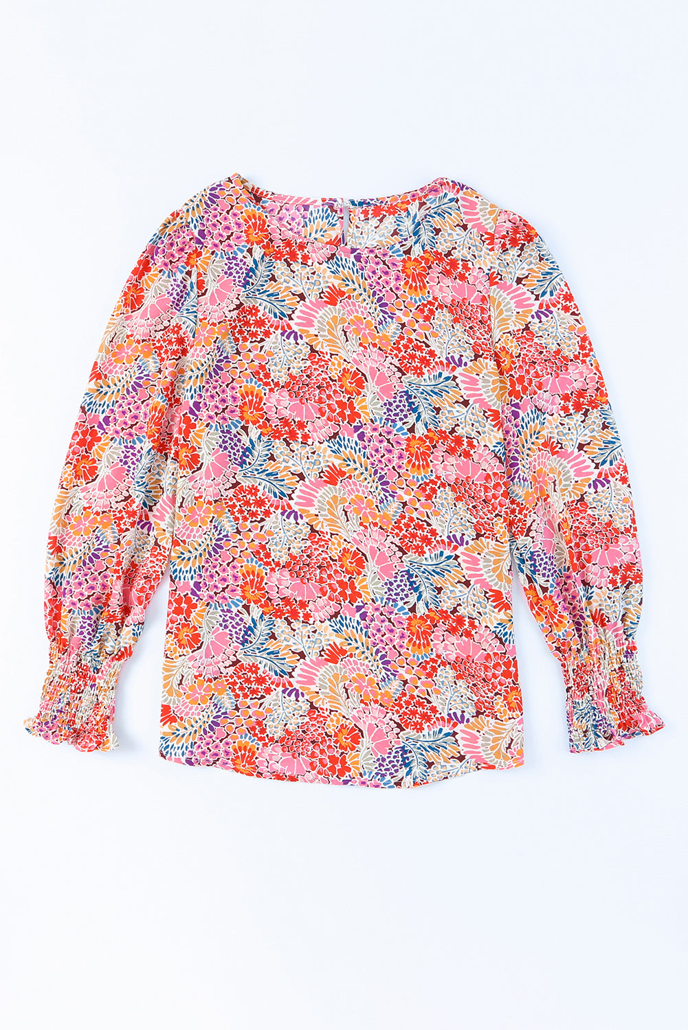 Honeybee Mumford's Floral Print Long Puff Sleeve Blouse