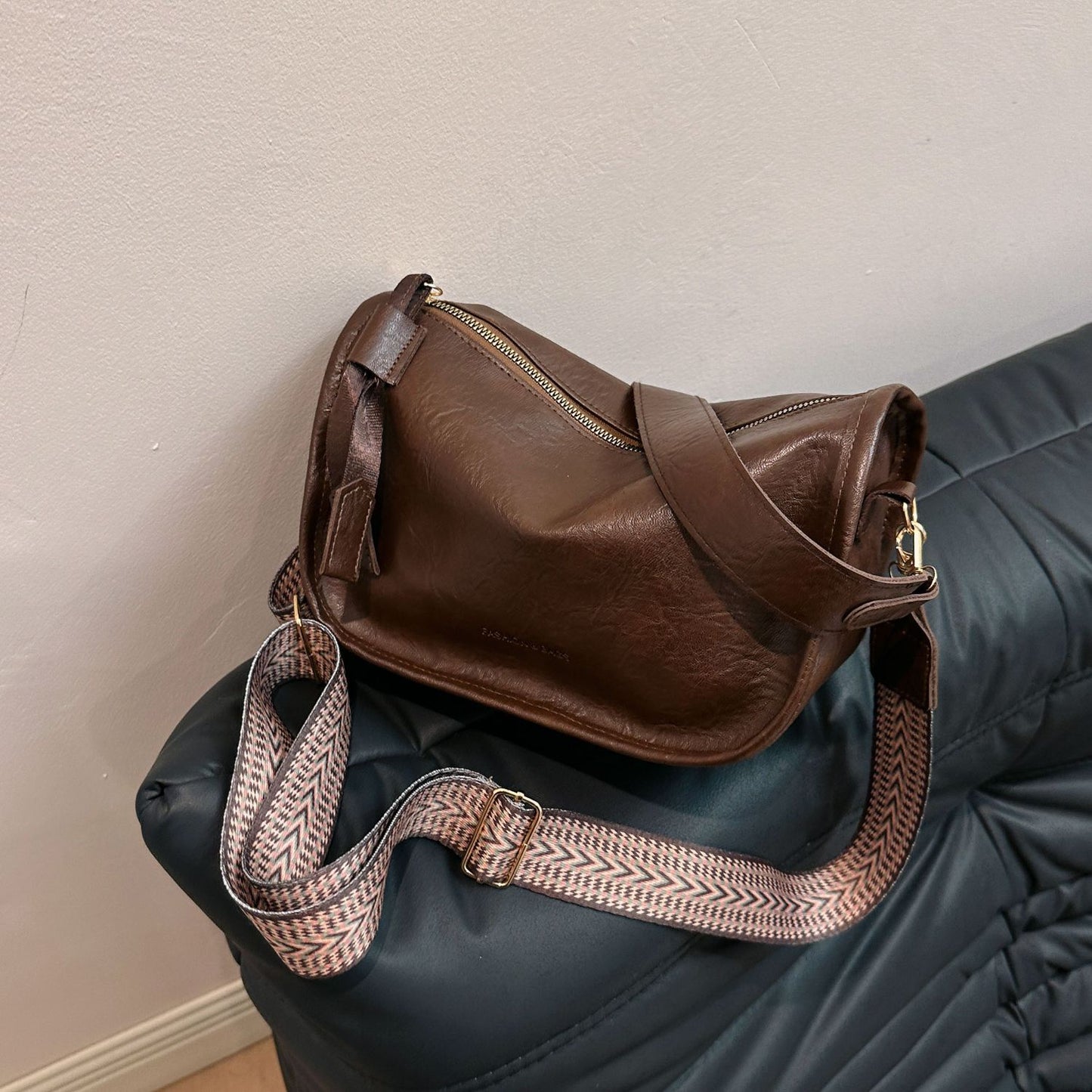 Honeybee Mumford's Leather Double Strap Shoulder Bag