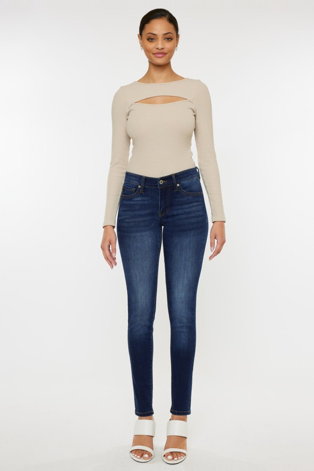 Honeybee Mumford's Mid Rise Gradient Skinny Jeans