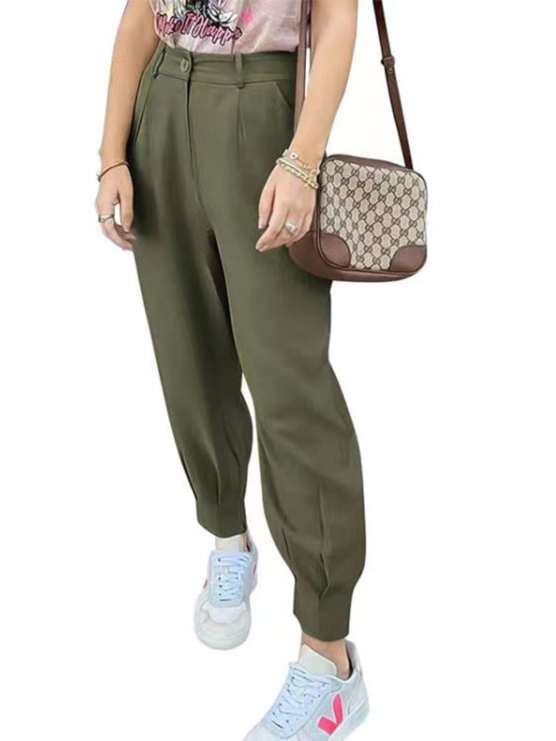 Honeybee Mumford's High Waist Cropped Pants