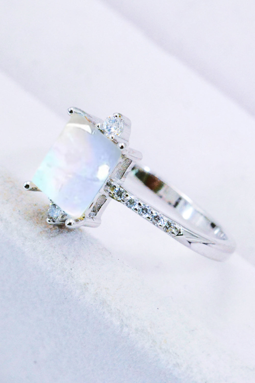 Honeybee Mumford's Sterling Silver Square Moonstone Ring