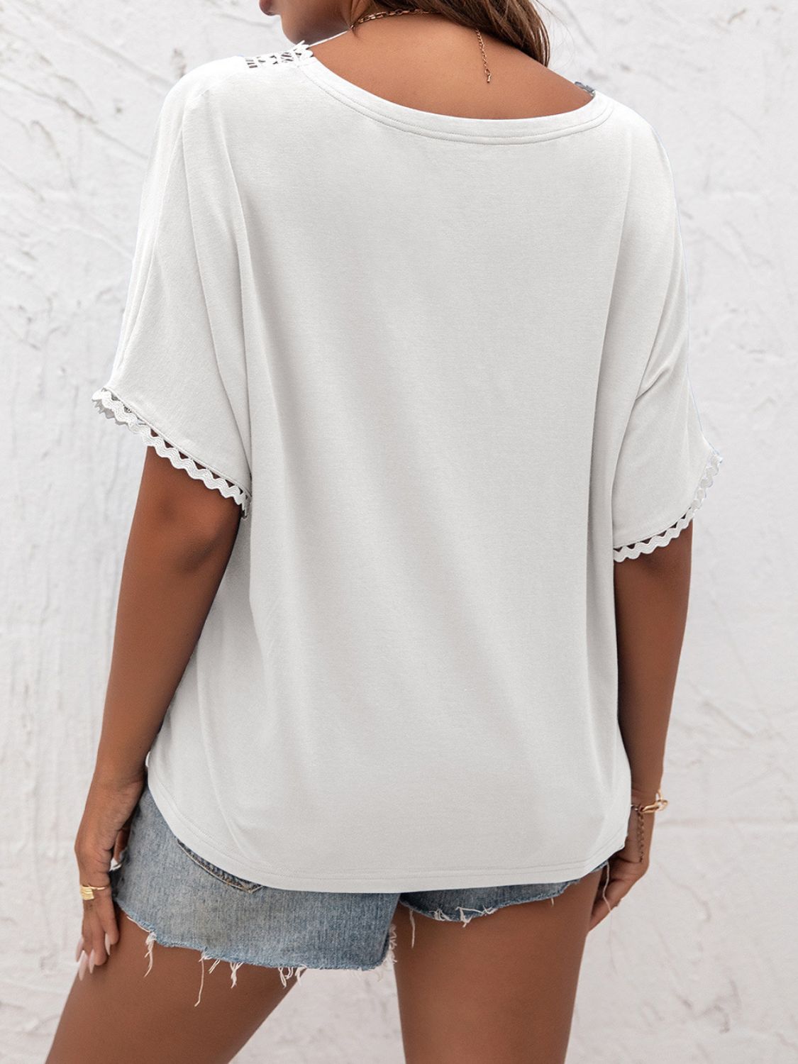 Honeybee Mumford's V-Neck Short Sleeve Blouse