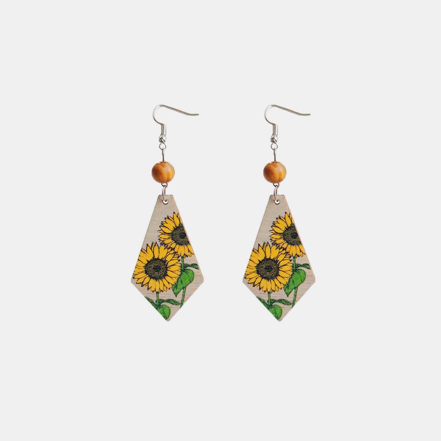 honeybee Mumford's Floral Wooden Teardrop Earrings