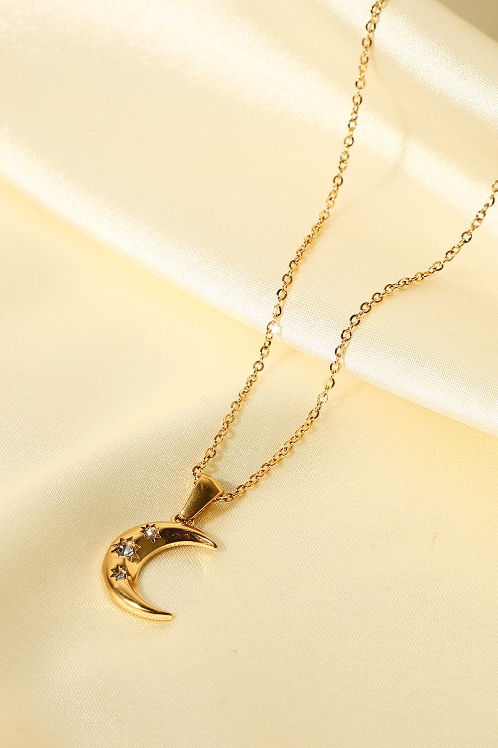 Honeybee Mumford's 18K Gold Plated Moon Pendant Necklace