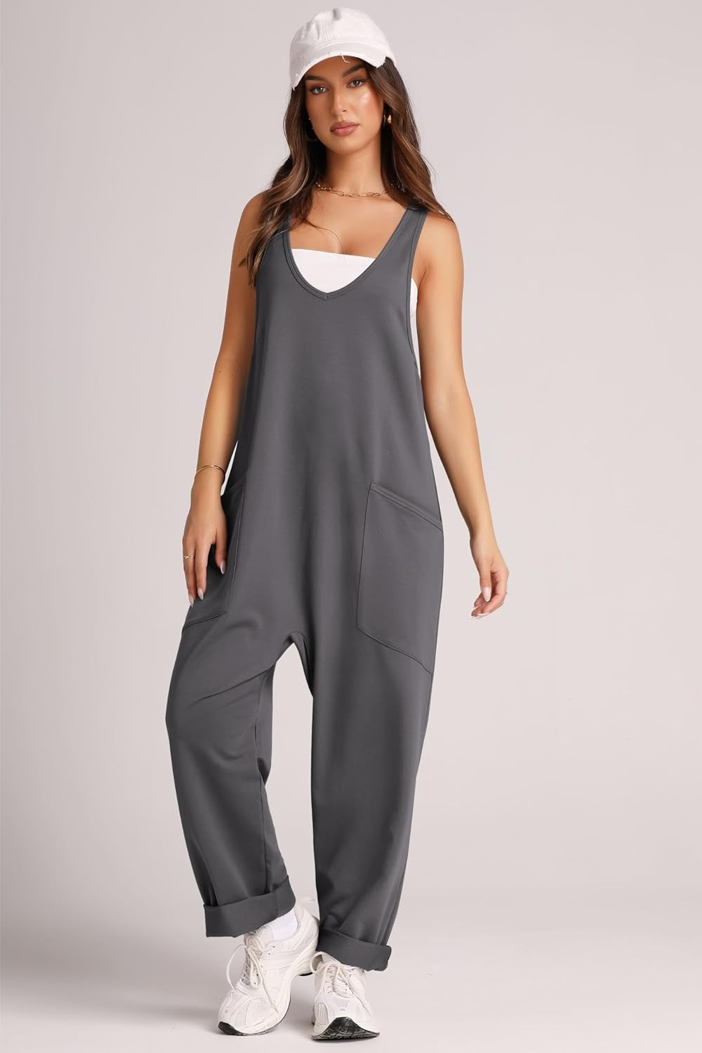 Honeybee Mumford's Wide Strap Jumpsuit with Pockets