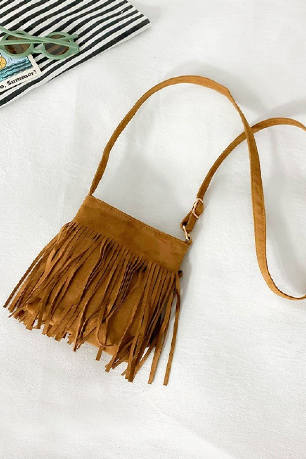 Honeybee Mumford's Leather Crossbody Bag with Fringe