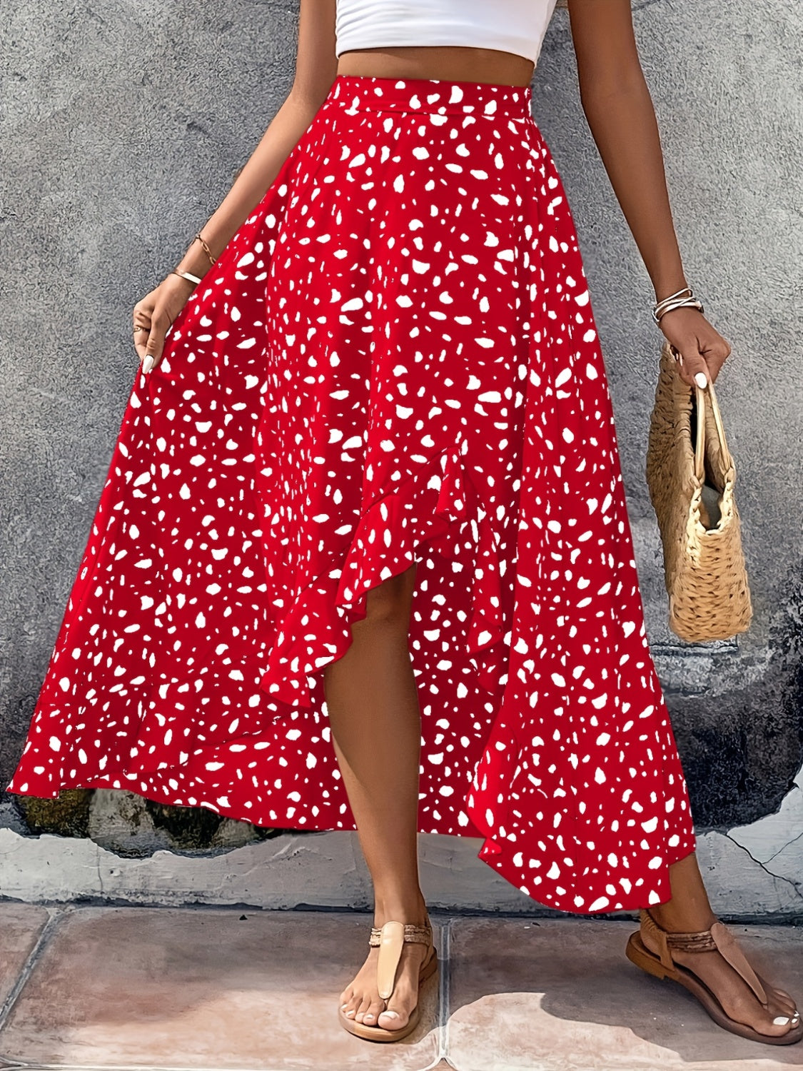 Honeybee Mumford's High-Low Printed Skirt